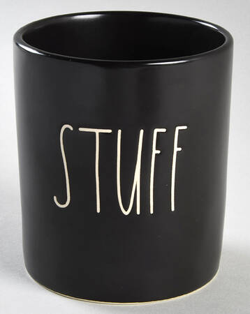Farmhouse Black 5" Storage Jar No Lid