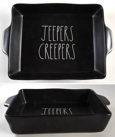 Farmhouse Black 13"  Rectangular Baker