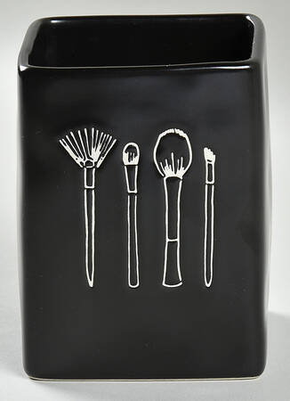 Farmhouse Black Cosmetic Brush Holder
