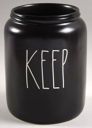 Farmhouse Black Medium Canister No Lid