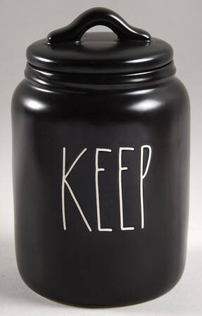Farmhouse Black Medium Canister & Lid