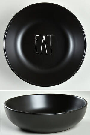 Farmhouse Black Individual Dinner Bowl
