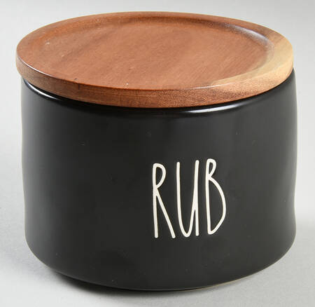 Farmhouse Black 4" Storage Jar & Lid