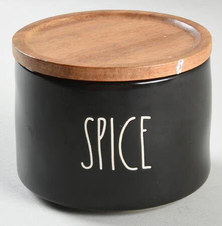 Farmhouse Black 4" Storage Jar & Lid