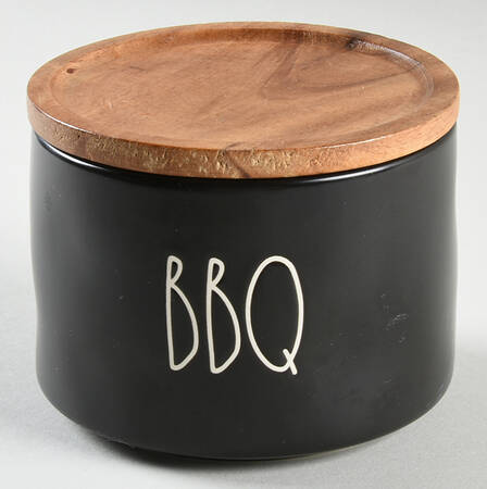 Farmhouse Black 4" Storage Jar & Lid