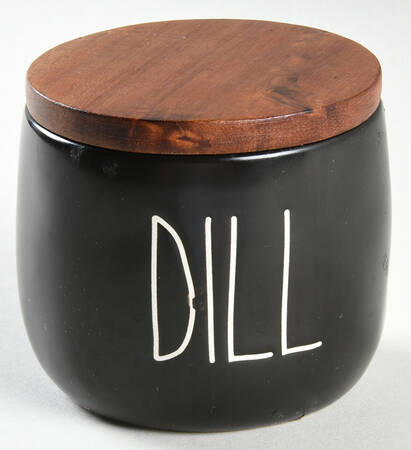 Farmhouse Black Spice Jar Set Individual Jar & Lid