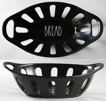 Farmhouse Black 12" Bread Basket