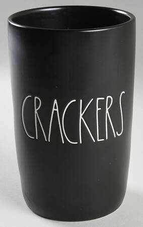 Farmhouse Black Cracker Jar No Lid