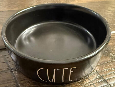 Farmhouse Black Cat Bowl