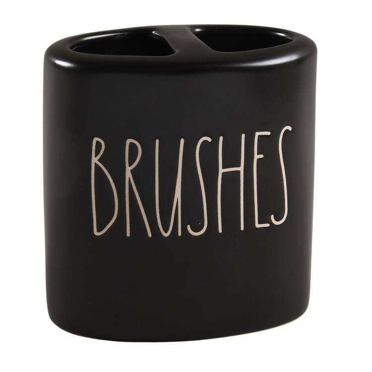 Farmhouse Black Toothbrush Holder