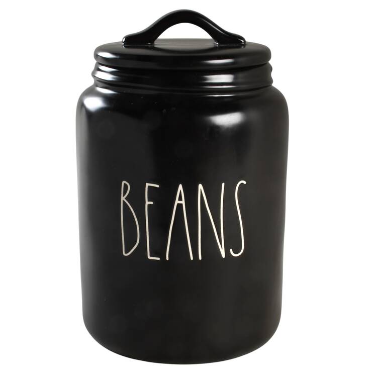 Farmhouse Black Large Canister & Lid