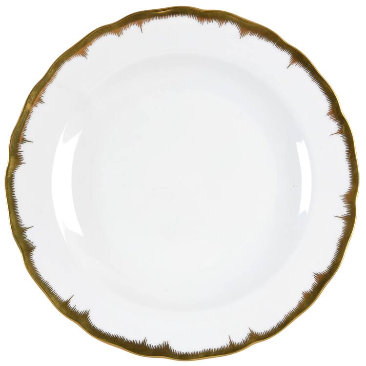 Chelsea Feather Gold Salad/Dessert Plate