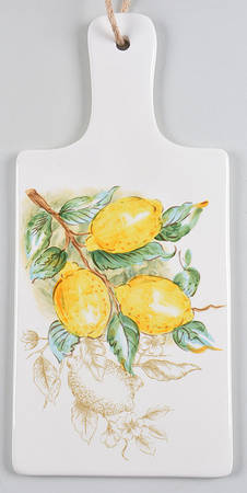 Watercolor Lemon Cheese and Cracker Board