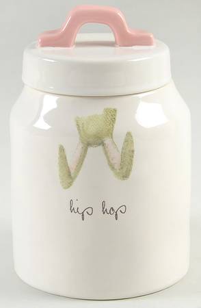 Easter Bunny Ears Small Canister & Lid