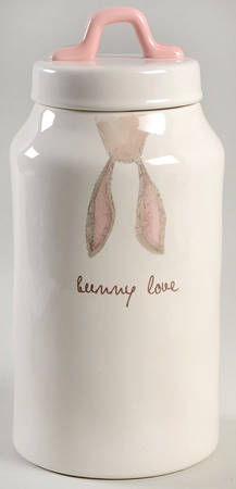 Easter Bunny Ears Large Canister & Lid