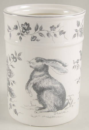 Black and White Toile Extra Large Canister No Lid