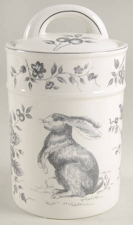 Black and White Toile Extra Large Canister & Lid