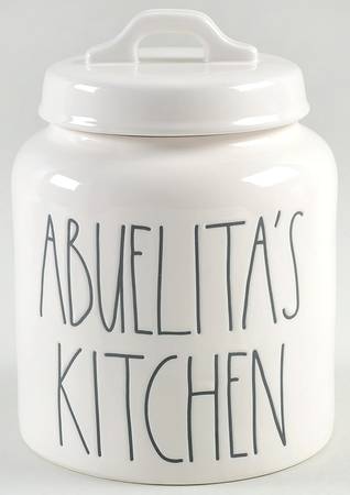 Farmhouse Spanish Cookie Jar & Lid