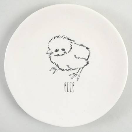 Hop To It (Black Sketch) Appetizer Plate