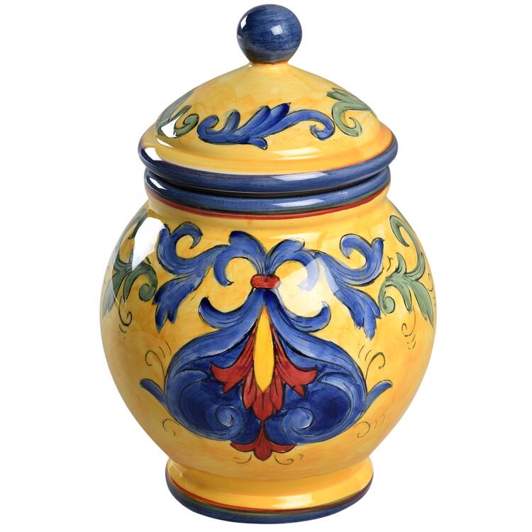 Yellow Tuscany Small Canister & Lid