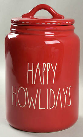 Farmhouse Holiday Stitch Treat Jar & Lid