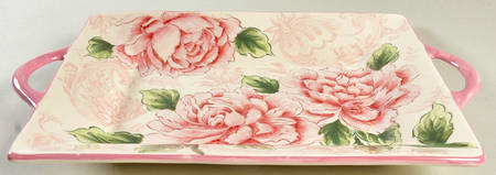 Paisley Peony 15" Handled Tray