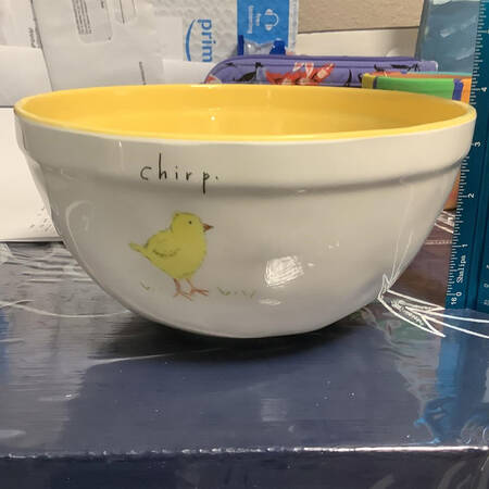 Happy Easter (Chirp, Crunch, Hop, Hunt) 8" Melamine Nesting Mixing Bowl