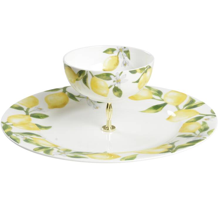 Lemons 3 1/4"-3 7/8" Chip & Dip/Veg Set 2 Pce (DP/FR) HC