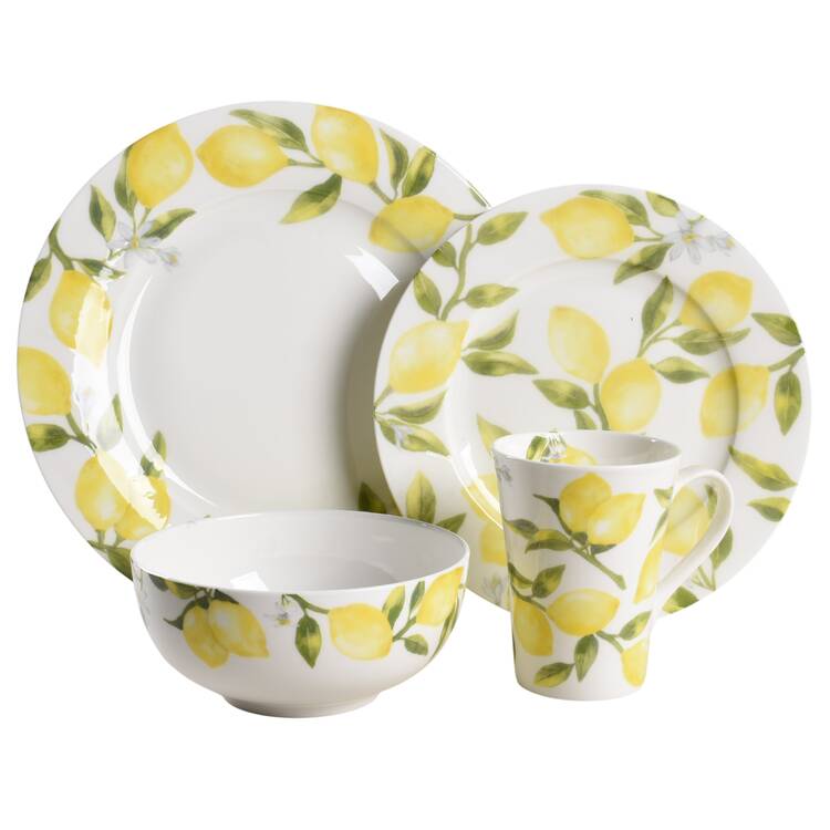 Lemons 4 Piece Place Setting