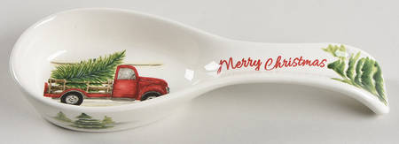 Merry Christmas Spoon Rest/Holder (Holds 1 Spoon)