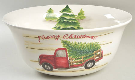 Merry Christmas 11" Round Serving Bowl