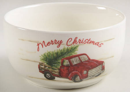 Merry Christmas 18 Oz Round Plastic Microwave Bowl No Vented Lid