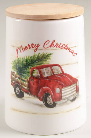Merry Christmas Medium Canister & Lid
