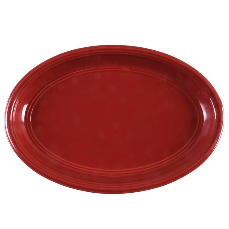 Red (Rainforest) 13" Oval Serving Platter