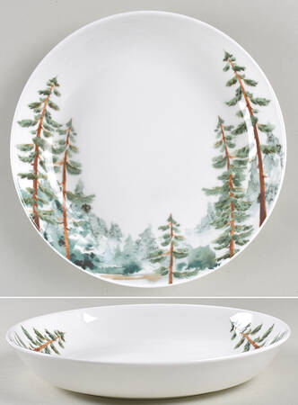 Watercolor Forest 8" Individual Pasta Bowl