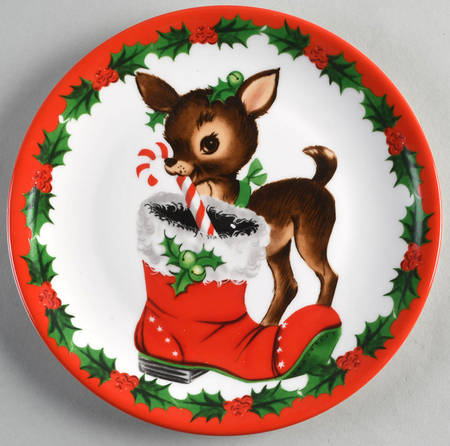 Classic Christmas Salad/Dessert Plate