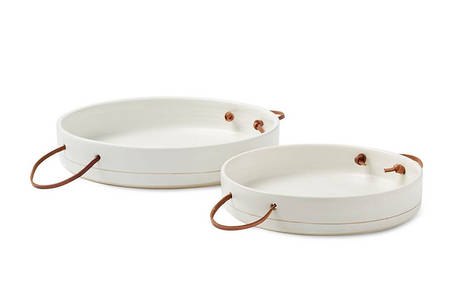 Palm Desert White 8" Round Tray