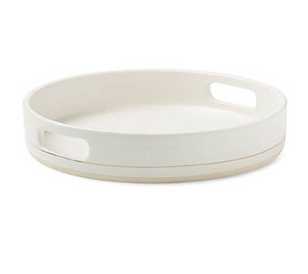 Palm Desert White 12' Round Tray