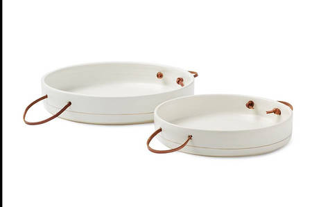 Palm Desert White 10" Round Tray