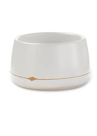 Palm Desert White Open Sugar Bowl