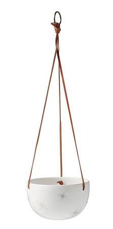 Palm Desert White Hanging Planter