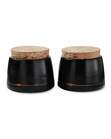 Palm Desert Black Small Spice Jar & Cork Stopper