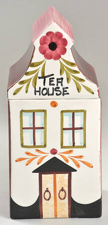 Italian Village Tea Canister & Lid