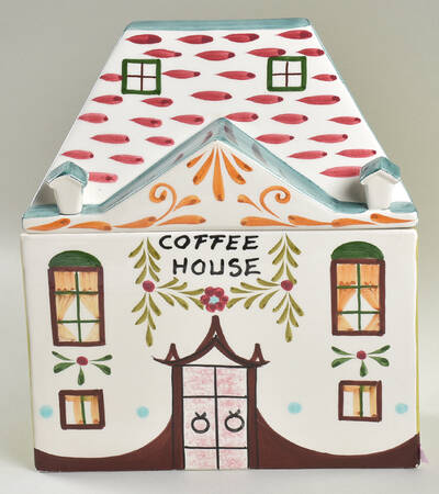 Italian Village Coffee Canister & Lid