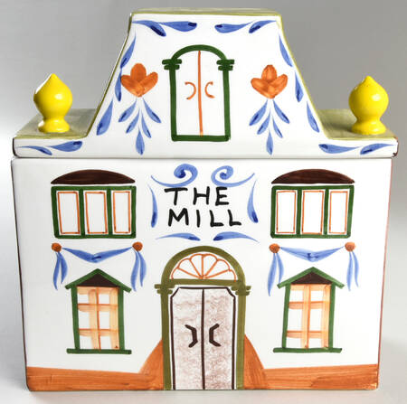 Italian Village Cookie Jar & Lid