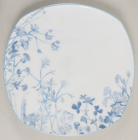 Wildflower Blue Square Salad Plate