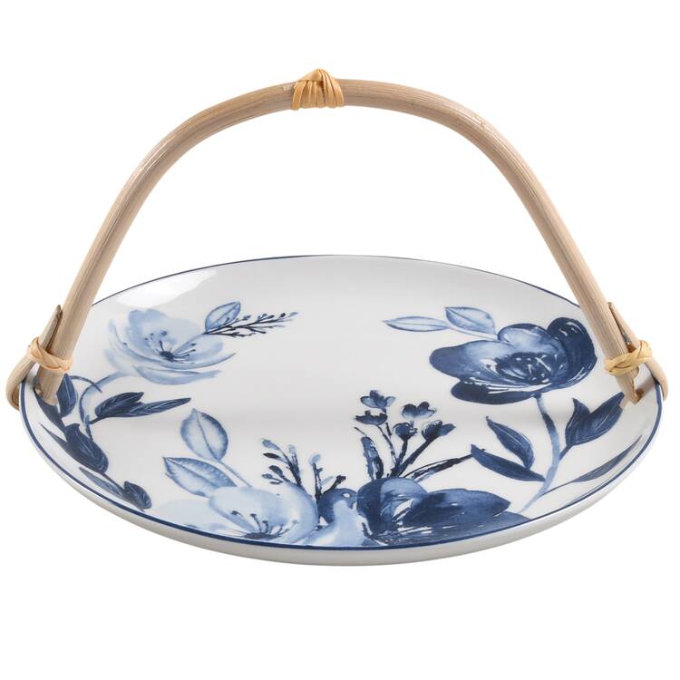 Darcy 5 3/8"-5 5/8" Bamboo Handled Serving Plate  HC