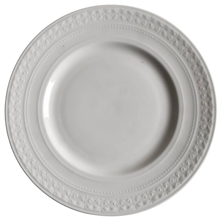 Embossed Crown Salad Plate