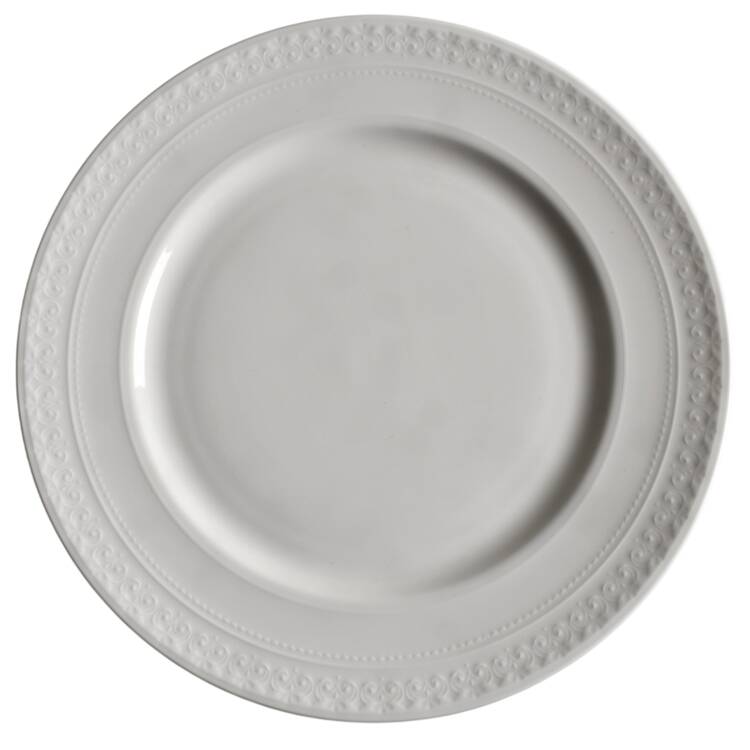 Embossed Crown Dinner Plate