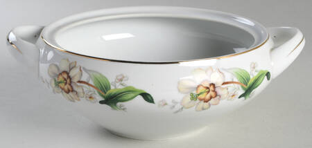 Wildwood (1 3-4" Rim, White) Round Vegetable No Lid